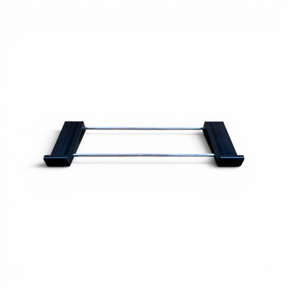 3D printed Melbourne Instruments Roto-Control Motorized Midi Controller 10 degree stand by Cold Earth Industries, shown front view, in black, on a white background