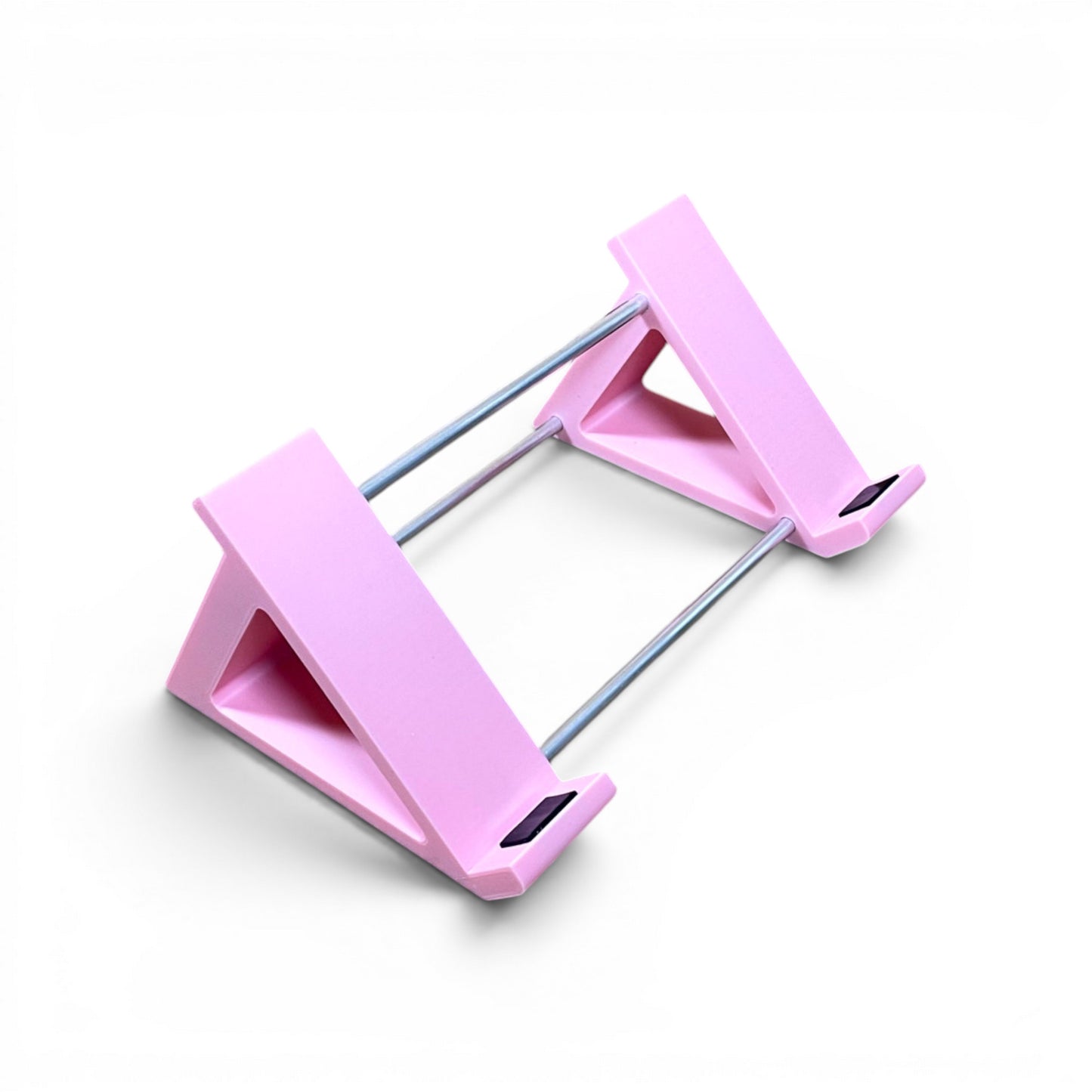 3D printed Neural DSP Quad Cortex Mini Guitar Pedal 45 Degree stand by Cold Earth Industries, shown in pinkon a white background – custom desktop stands.