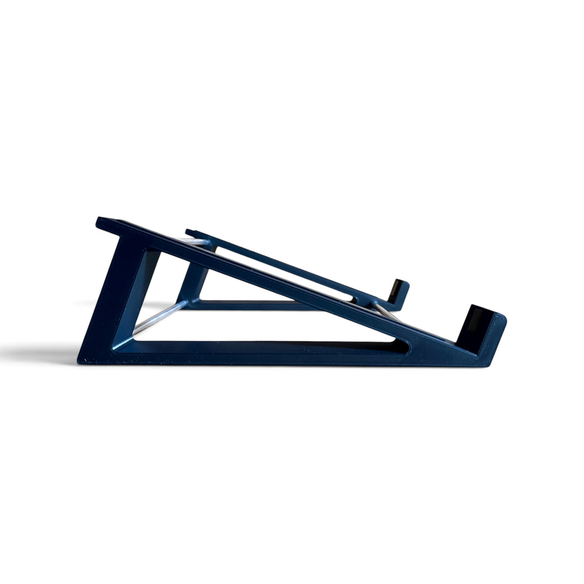 3D printed Neuzit Instruments Drop Midi Controller 30 degree stand by Cold Earth Industries, shown side view, in black, on a white background