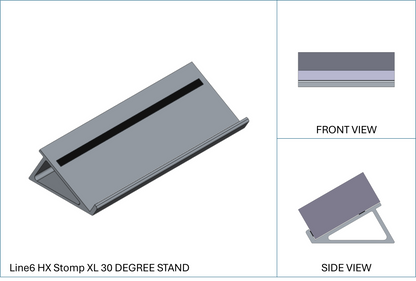 CUSTOM ORDER Guitar Pedal Desktop Stand LITE | 316MM Width 4 x 30 Degree 1 x 45 Degree Angle | 3D Printed