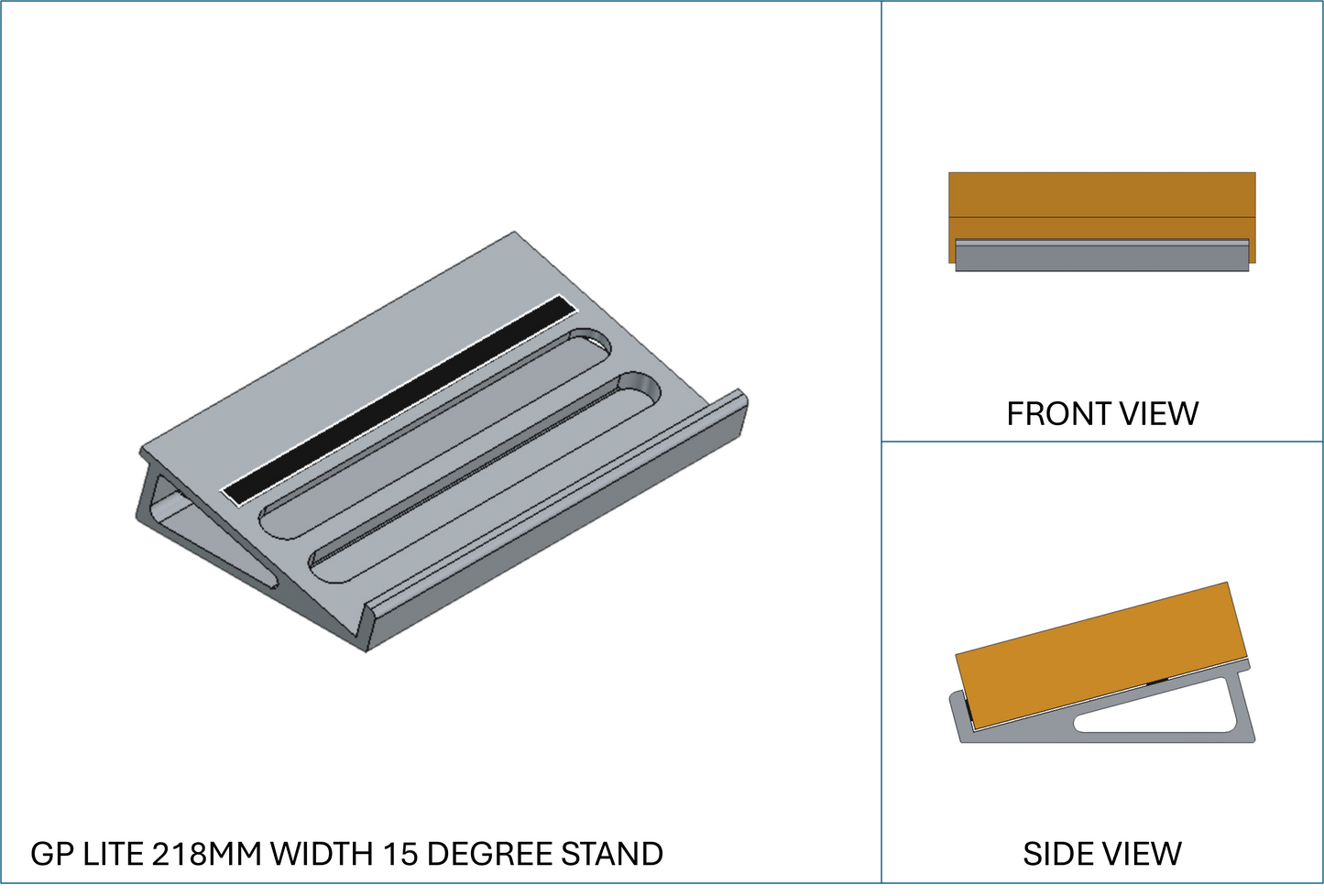 CUSTOM ORDER - GUITAR PEDAL LITE CUSTOM 218MM & 330MM WIDTH 118MM HOLD DEPTH 15 DEGREE STANDS