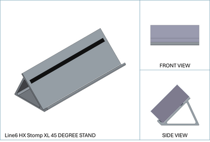 CUSTOM ORDER Guitar Pedal Desktop Stand LITE | 316MM Width 4 x 30 Degree 1 x 45 Degree Angle | 3D Printed