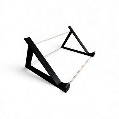 3D printed Pioneer XDJ RX2 / RX3 DJ Controller 45 degree stand by Cold Earth Industries in black, on a white background