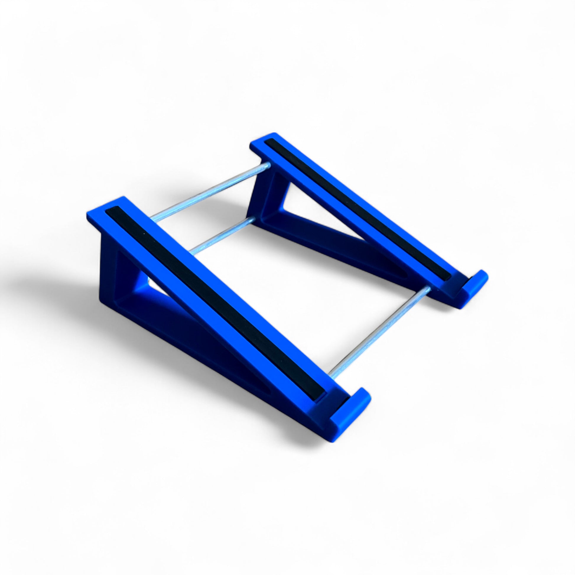 3D printed Presonus Atom Midi Controller 20 degree stand by Cold Earth Industries, shown in blue on a white background