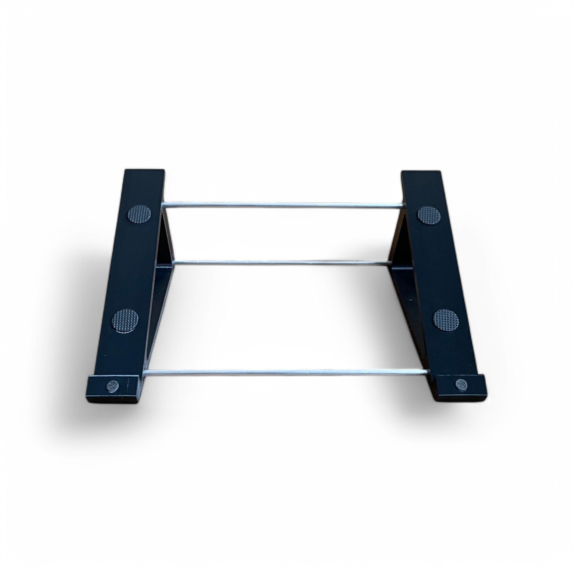 3D printed Roland TR-8S Rhythm Performer Drum Machine 30 degree stand by Cold Earth Industries, shown front view in black on a white background